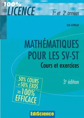 Couverture du produit · Mathématiques pour les SV-ST : 50% cours + 50% exos