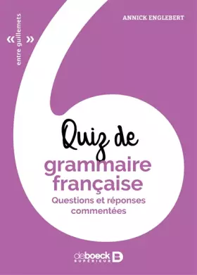 Couverture du produit · Quiz de grammaire française: Questions et réponses commentées