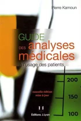 Couverture du produit · Guide des analyses médicales à l'usage des patients