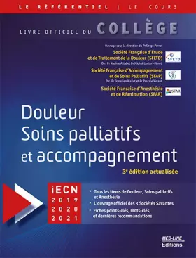 Couverture du produit · Douleur, soins palliatifs et accompagnement