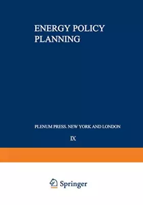 Couverture du produit · Energy Policy Planning (II Systems Science)