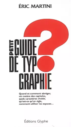 Couverture du produit · Petit guide de typographie