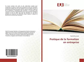 Couverture du produit · Pratique de la formation en entreprise