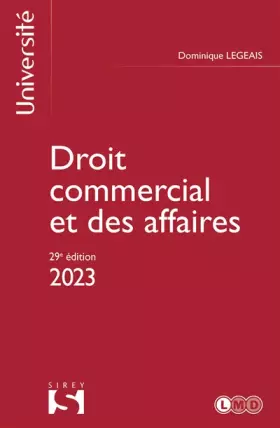 Couverture du produit · Droit commercial et des affaires 2023. 29e éd.