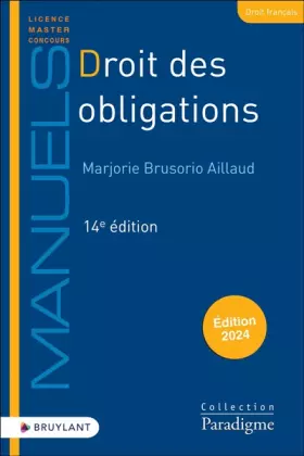 Couverture du produit · Droit des obligations