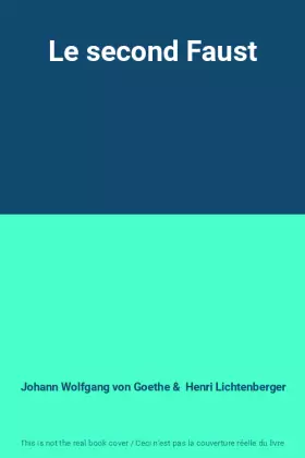 Couverture du produit · Le second Faust