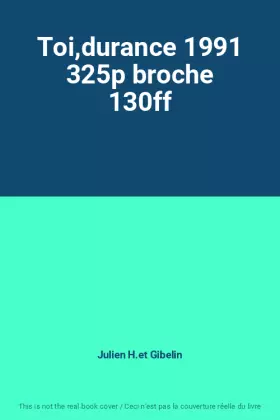 Couverture du produit · Toi,durance 1991 325p broche 130ff