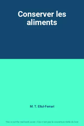 Couverture du produit · Conserver les aliments