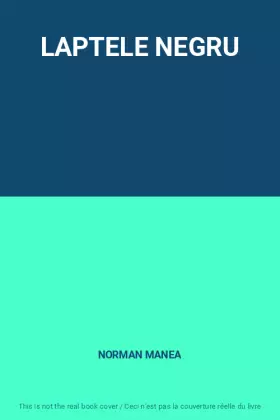 Couverture du produit · LAPTELE NEGRU