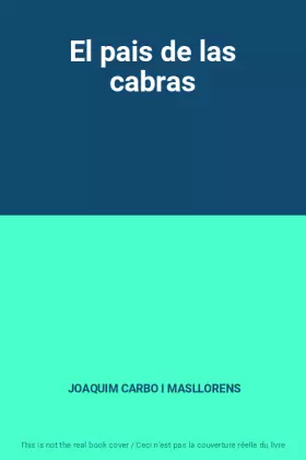 Couverture du produit · El pais de las cabras