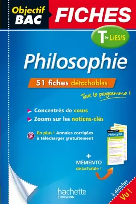Couverture du produit · Objectif Bac Fiches Détachables Philosophie Tº L/ES/S
