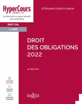 Couverture du produit · Droit des obligations 2022. 14e éd.