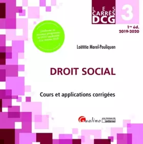 Couverture du produit · DCG 3 - Droit social: Cours et applications corrigées (2019-2020)