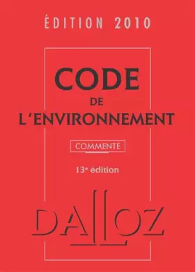 Couverture du produit · Code de l'environnement 2010