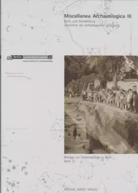 Couverture du produit · Miscellanea Archaeologica III (Beiträge zur Denkmalpflege in Berlin)
