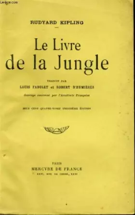 Couverture du produit · Le livre de la jungle