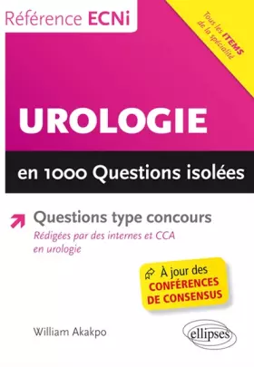Couverture du produit · Urologie en 1000 Questions Isolées Conforme à l'iECN