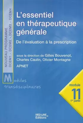 Couverture du produit · L'essentiel en thérapeutique générale. De l'évaluation à la prescription