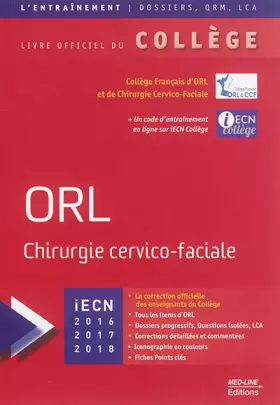 Couverture du produit · ORL Chirurgie cervico-faciale