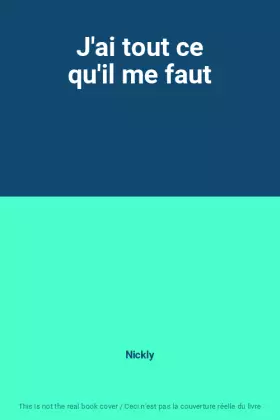 Couverture du produit · J'ai tout ce qu'il me faut