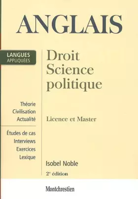 Couverture du produit · Anglais appliqué : Droit, Science politique, Licence et Master