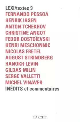 Couverture du produit · Lexi/textes 9 : Inédits et commentaires