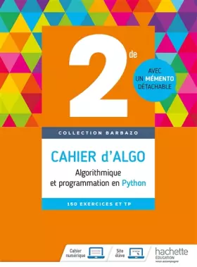 Couverture du produit · Barbazo algo 2nde - Cahier d'exercices - Ed. 2018