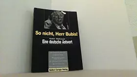 Couverture du produit · so-nicht-herr-bubis-eine-deutsche-antwort
