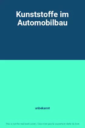 Couverture du produit · Kunststoffe im Automobilbau