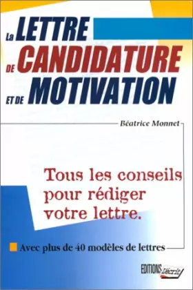 Couverture du produit · La lettre de candidature et de motivation