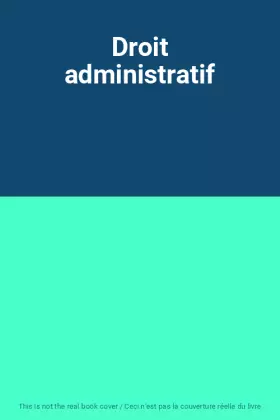 Couverture du produit · Droit administratif