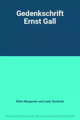 Couverture du produit · Gedenkschrift Ernst Gall