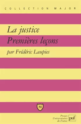 Couverture du produit · La justice : Premières leçons