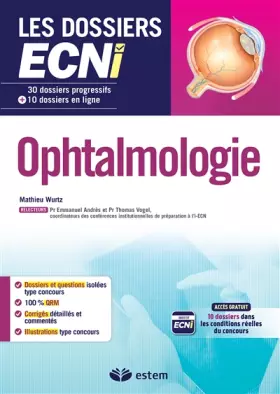 Couverture du produit · Ophtalmologie: 30 dossiers progressifs et 10 dossiers en ligne (2015)