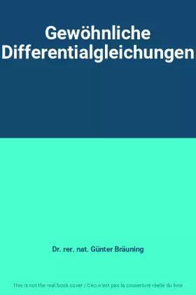 Couverture du produit · Gewöhnliche Differentialgleichungen