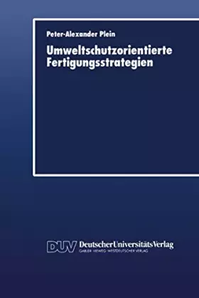 Couverture du produit · Umweltschutzorientierte Fertigungsstrategien