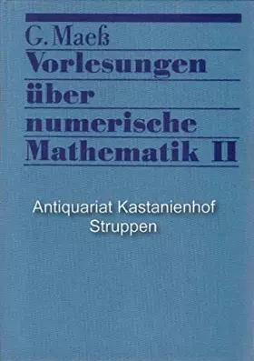 Couverture du produit · Vorlesungen über numerische Mathematik II: Analysis.