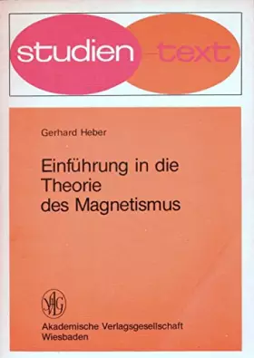 Couverture du produit · Einfuhrung in Die Theorie Des Magnetismus