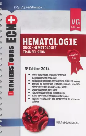 Couverture du produit · Hématologie 2014 : Onco-hématologie, transfusion