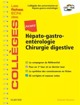 Couverture du produit · Fiches Hépato-gastroentérologie / Chirurgie digestive: Les fiches ECNi et QI des Collèges