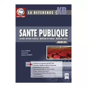 Couverture du produit · Santé publique : Lecture critique d'article, médecine du travail, médecine légale