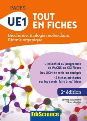 Couverture du produit · PACES - UE1 Tout en fiches - Biochimie, Biologie moléculaire, Chimie organique: Biochimie, Biologie moléculaire, Chimie organiq