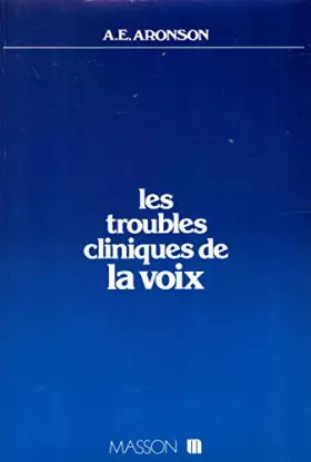 Couverture du produit · Les Troubles cliniques de la voix