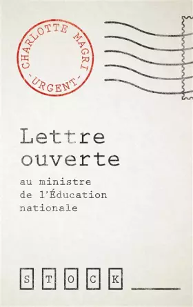 Couverture du produit · Lettre ouverte au ministre de l'éducation