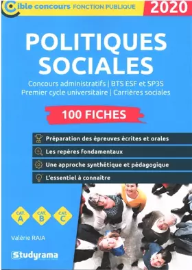 Couverture du produit · Politiques sociales 2020: 100 fiches Concours administratifs, BTS ESF et SP3S