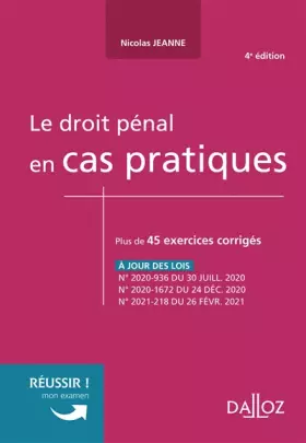 Couverture du produit · Le droit pénal en cas pratiques