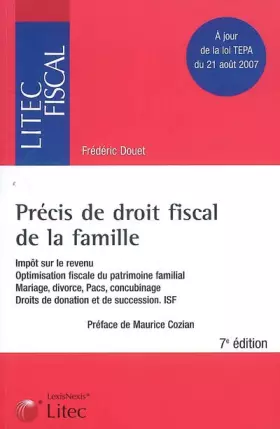Couverture du produit · Précis de droit fiscal de la famille (ancienne édition)