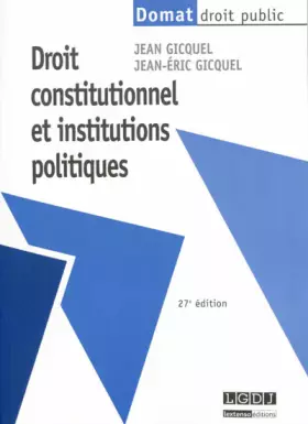 Couverture du produit · Droit constitutionnel et institutions politiques