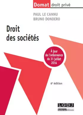 Couverture du produit · Droit des sociétés, 6ème Ed.