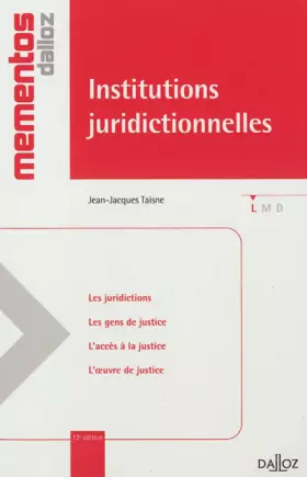 Couverture du produit · Institutions juridictionnelles - 13e éd.: Mémentos